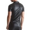 Luca Camisa Wetlook Avec Agraffes Noire Xl