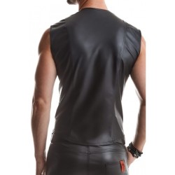 Mottaviano Mouwloze Wetlook Top Zwart S