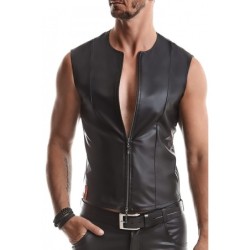 Mottaviano Mouwloze Wetlook Top Zwart S