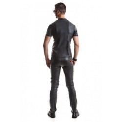 Remo Cămașă Fermoar Wetlook Neagră Xl