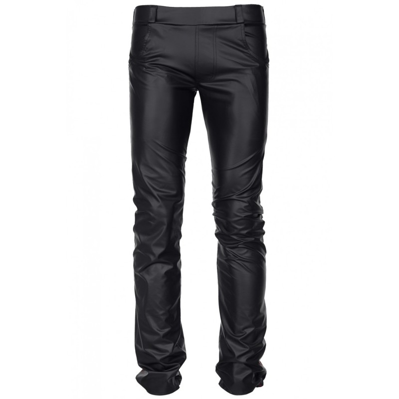 Vittorio Pantaloni Wetlook Con Tasche Nere Xl