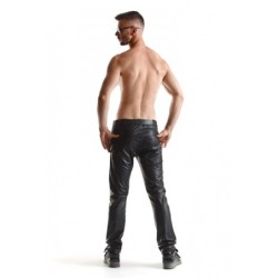 Vittorio Calça Wetlook Com Bolsos Preto Xl