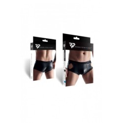 Boxer Wetlook Com Aberturas Preto S