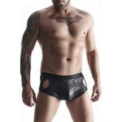 Boxer Wetlook Med Åbninger Sort Xl