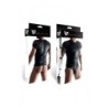 Wetlook Top met Mesh Mouwen Zwart S