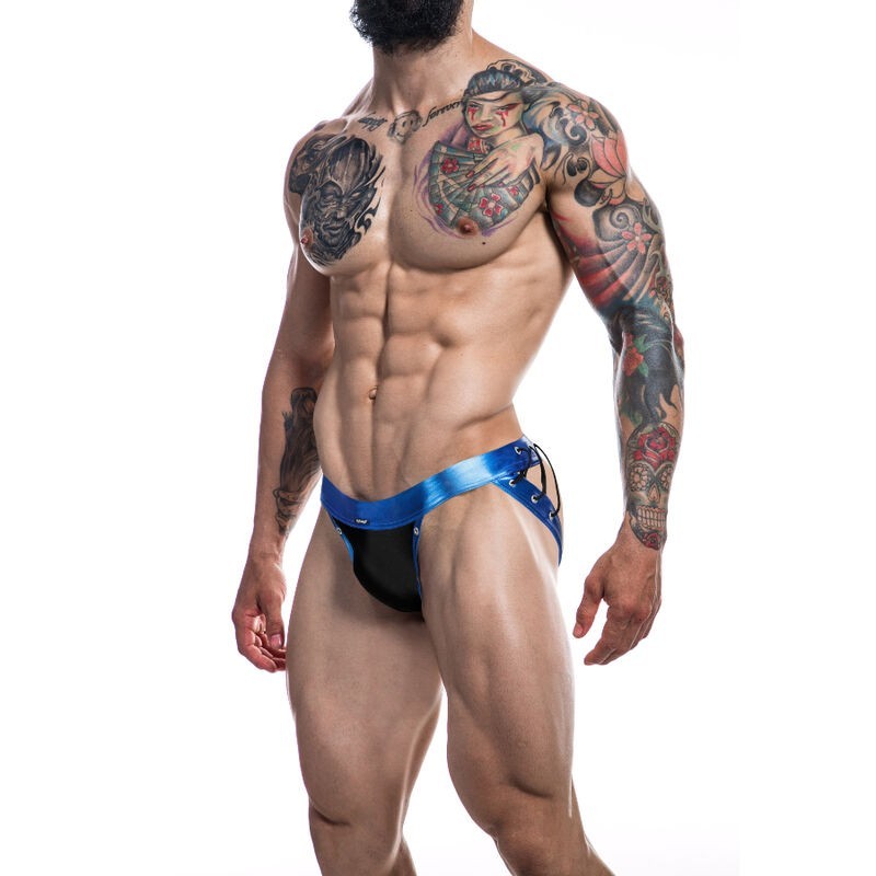 Cut4Men - Jockstrap Desire Läder Blå Xl