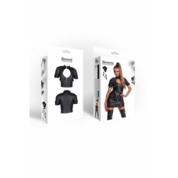 Enrica Top ar rāvējslēdzēju Melns Militārais Stils Xl