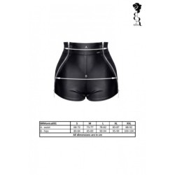 Monica Short Con Cremalleras Negro L