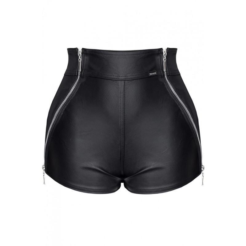 Monica Short Con Cremalleras Negro M