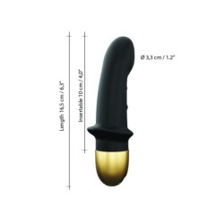 Uzlādējams Mini Lover Vibrators Melns-Zelts