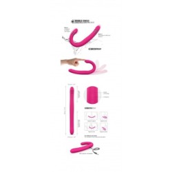 Vibrador Duplo Y Sobe e Desce Silicone Orgasmic Double Do
