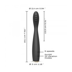 Uzlādējams G-Slim Vibrators Melns