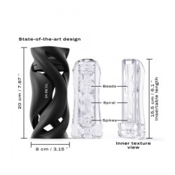 Schwarzer Deep Blow Masturbator