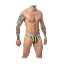 Gul-sort sportsjockstrap S