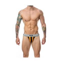 Jockstrap Sportowy Pomarańczowo-Czarny Xl