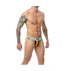 Sportinis oranžinės-juodos spalvos XXL suspensorius