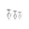 Plug de Cristal com Pedra Rosa L