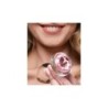 Plug de Cristal com Pedra Rosa L