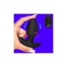Plug Vibrátor Forgatóval, Távirányítóval, USB, Fekete