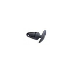 Wibrator silikonowy Plug z Otworem USB z Pilotem Czarny