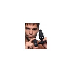 Wibrator silikonowy Plug z Otworem USB z Pilotem Czarny