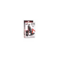 Wibrator silikonowy Plug z Otworem USB z Pilotem Czarny