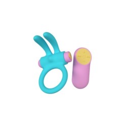 Anillo Vibrador Riny C/ Mando Silicona Azul Usb