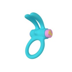 Вибриращ пръстен Riny C/ Дистанционно управление Силикон Син Usb