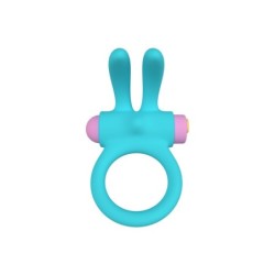 Вибриращ пръстен Riny C/ Дистанционно управление Силикон Син Usb