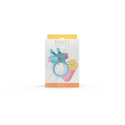 Vibrerende penisring Riny m/ fjernbetjening Silikone Blå Usb