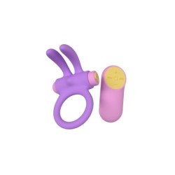 Anillo Vibrador Riny C/ Mando Silicona Lila Usb