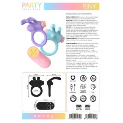 Anneau vibrant Riny C/ Télécommande Silicone Lila Usb