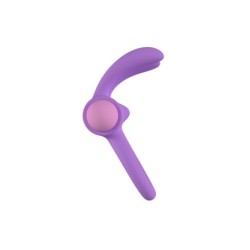 Anillo Vibrador Riny C/ Mando Silicona Lila Usb
