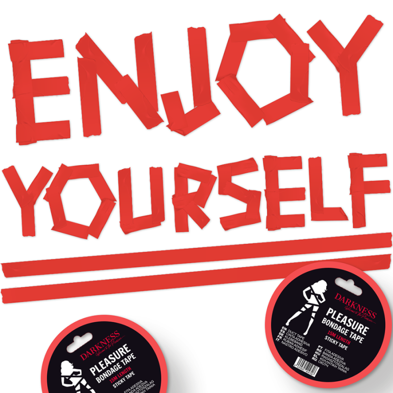 Fita Para Bondage Vermelha Adesiva 15M