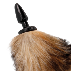 Cola Natural Con Plug Anal Silicona 10 Cm