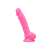 Silexd Dildo Silikonski Model 1 7 Roza Fosforescentna