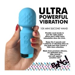 Mini Oplaadbare Wand Massager van Siliconen - Blauw