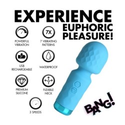 Mini Massagegerät Stab Wiederaufladbar Silikon Blau