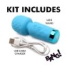 Mini Masajeador Wand Recargable Silicona Azul
