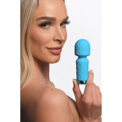 Mini Masseur Baguette Rechargeable Silicone Bleu