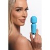 Mini Oplaadbare Wand Massager van Siliconen - Blauw