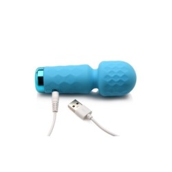 Mini Masajor Tip Baghetă Reîncărcabil Silicon Albastru