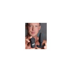 Analni vibrator oblika T silikon USB z daljincem črn