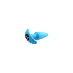 Vibrator Anal Formă T Silicon USB C/ Telecomandă Albastru