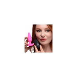 Anal Vibrator T-formad Silikon Usb Med Fjärrkontroll Rosa