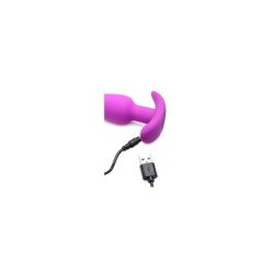 Analinis Vibratorius Forma T Silikoninis Usb Su Nuotoliniu Valdymu Violetinis