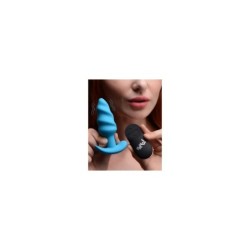 Vibrator Anal Tornado Silicon USB C/ Telecomandă Albastru