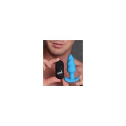 Anal Tornado Vibrator Silikon Usb C m/ Fjärrkontroll Blå