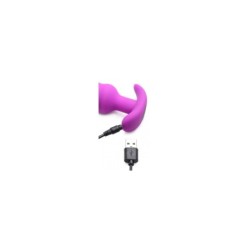 Analinis vibratorius „Tornado“ silikoninis USB C su valdikliu, violetinis