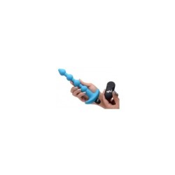 Anální vibrační pásek USB C s ovladačem modrý